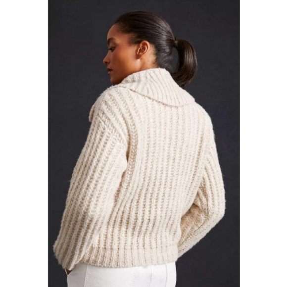 Anthropologie Pilcro Smiley Face Flower Cardigan Sweater Size Small - Picture 7 of 15